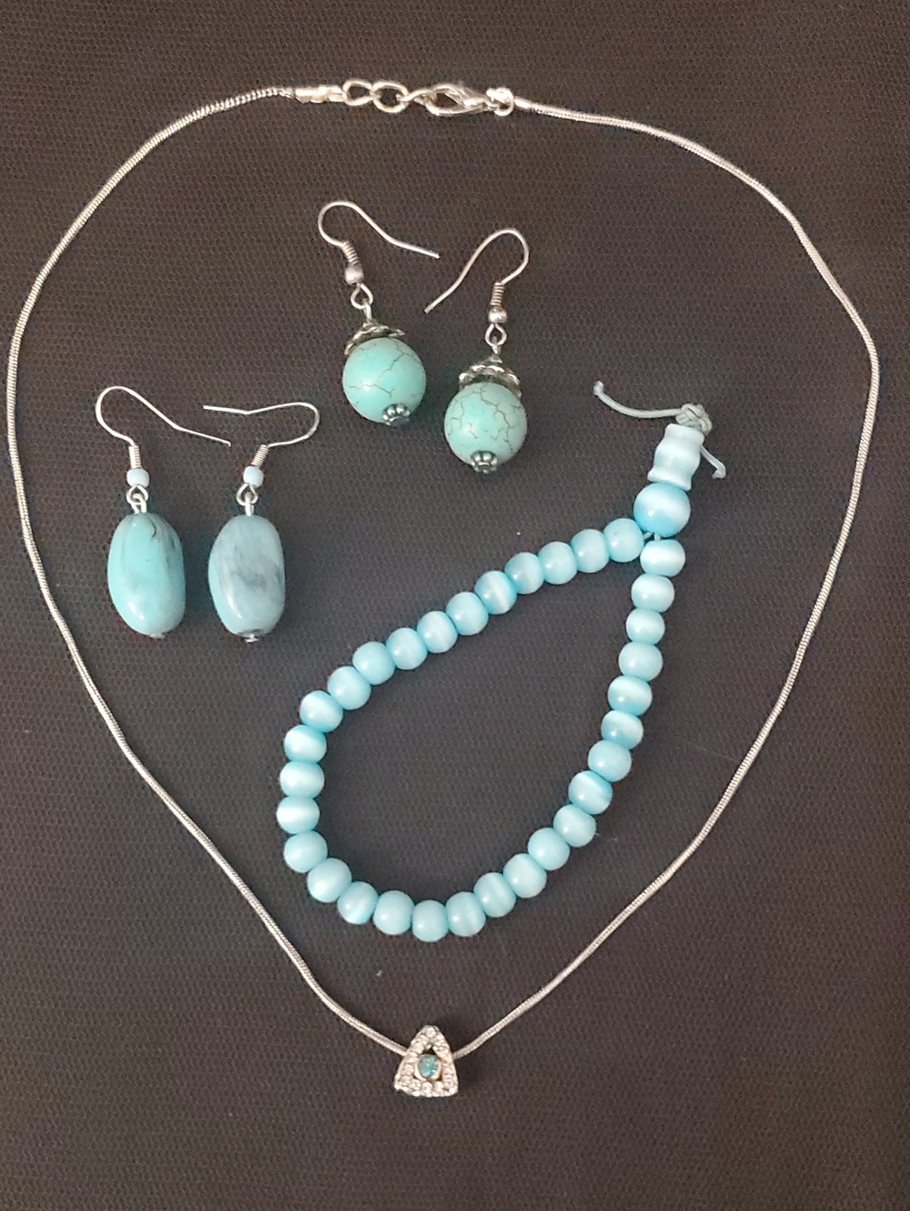 Turquoise Bead Jewelry Set